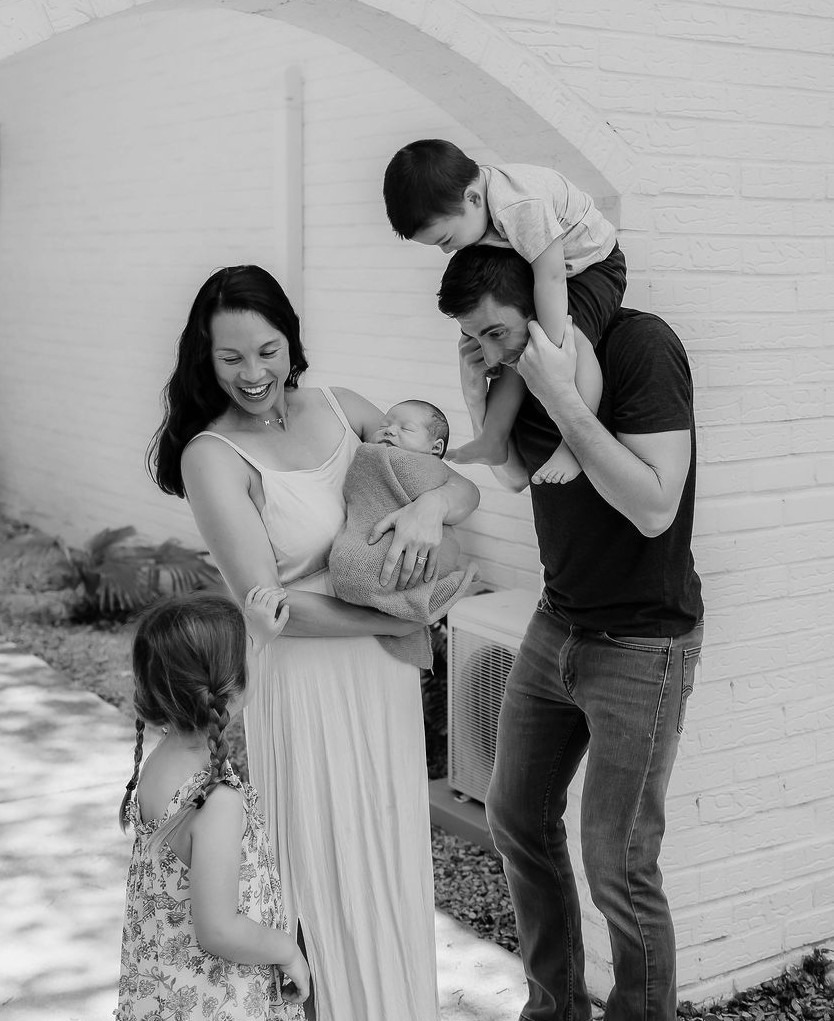 Ian Noble with his family